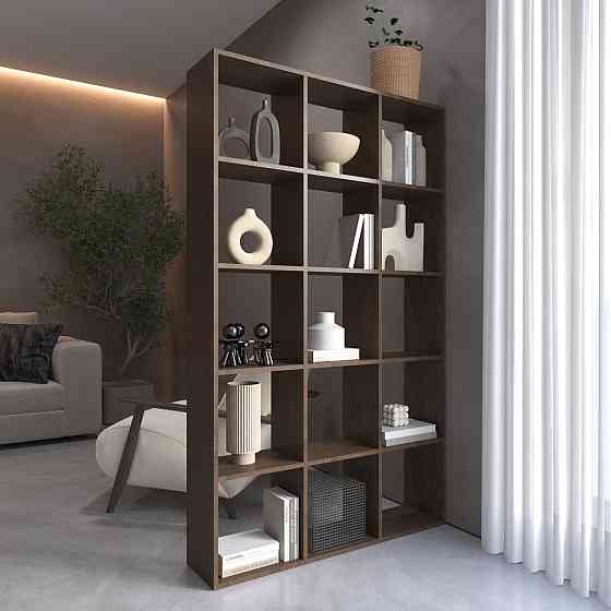 Стеллаж VAYS M-2, книжная полка на 15 ячеек, ЛДСП, 108×29×178 см - для дома, офиса, детской или гостиной Львов