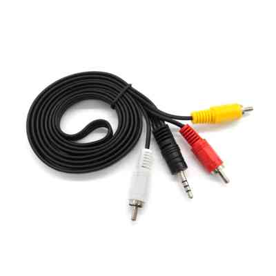 Кабель мультимедійний 3.5mm M to 3xRCA M 1.5m black Voltronic (YT-3.5(M)/3хRCA(M)-1.5Cu) Вінниця