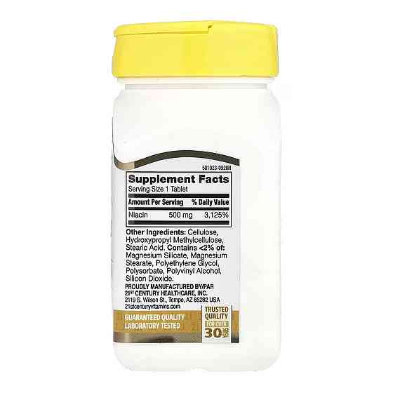 Ніацин 21st Century Niacin 500 mg 100 таб Київ