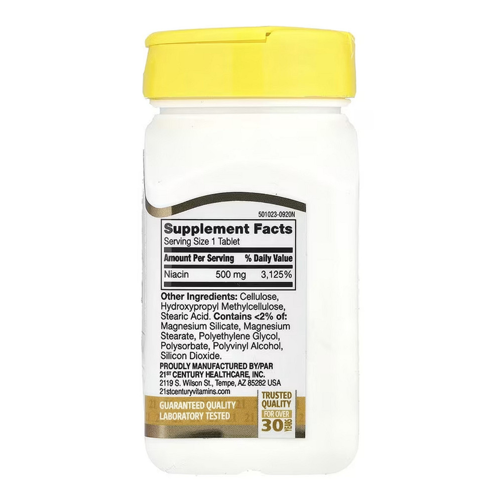 Ніацин 21st Century Niacin 500 mg 100 таб Київ - фото 2