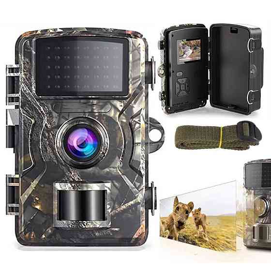 Фотоловушка с датчиком движения и ночным видением 16Мп, на батарейках, DL-001 / Боди камера / Охотничья камера Киев