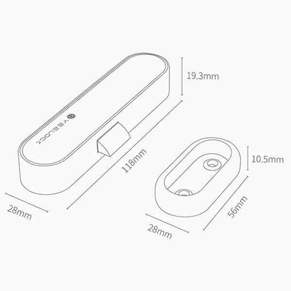 Розумний замок меблевий Xiaomi Yeelock Smart Drawer Cabinet Lock E ZNGS02YSB (Білий) Николаев - изображение 10