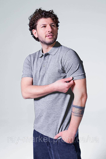 Поло класичне Stedman Lux Polo чоловіче сірий меланж (ST9060-GYH) XXL Київ - фото 4