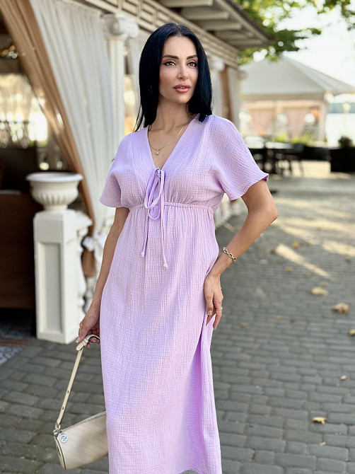 Длинное муслиновое платье 