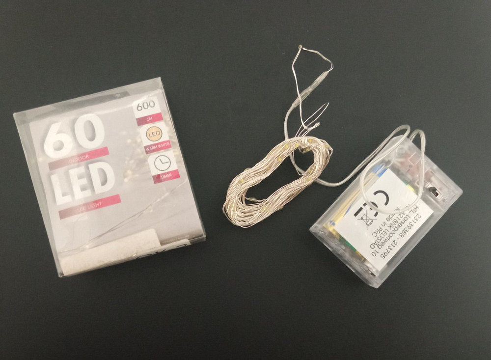 Гірлянда дротик 60led 5м (тепле світло) на батарейках 16547 Луцьк - фото 1