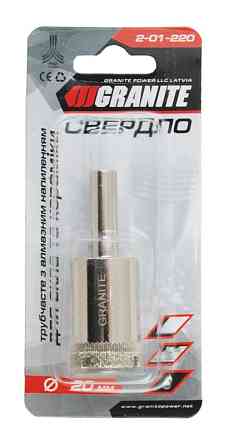 GRANITE Свердло для скла та кераміки GRANITE трубчасте з алмазним напиленням 20 мм 2-01-220 Київ