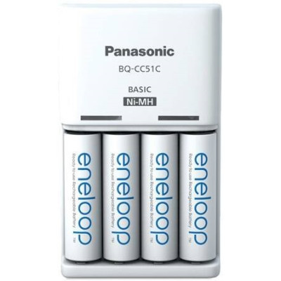Зарядний пристрій для акумуляторів Panasonic Basic Charger + Eneloop 4AA 2000 mAh New (K-KJ51MCD40E) Вінниця - фото 1