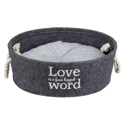 Лежак для тварин Trixie "Lian" фетр з ручками(37 см) Сірий (4047974383957) Вінниця - фото 1
