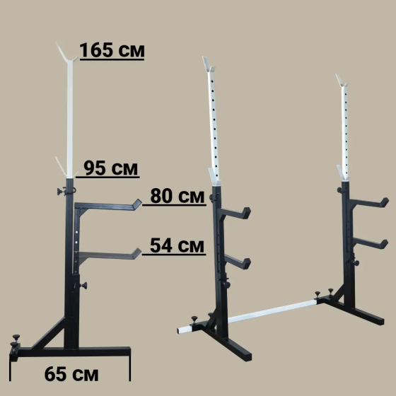 Лавка регульована для жиму 40 на 40 мм + Стійки зі страховкою 40 на 40 мм Київ