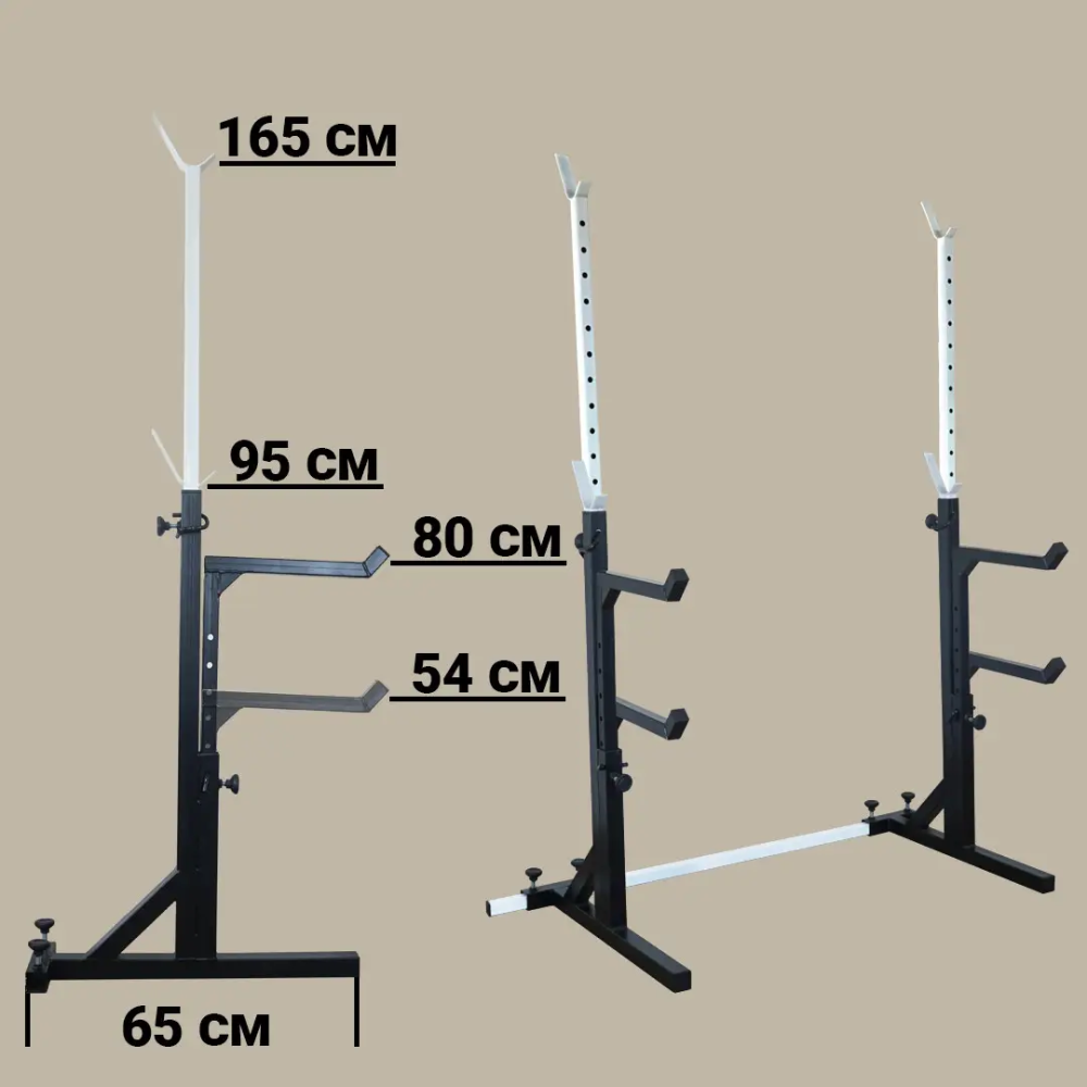 Лавка регульована для жиму 40 на 40 мм + Стійки зі страховкою 40 на 40 мм Київ - фото 5