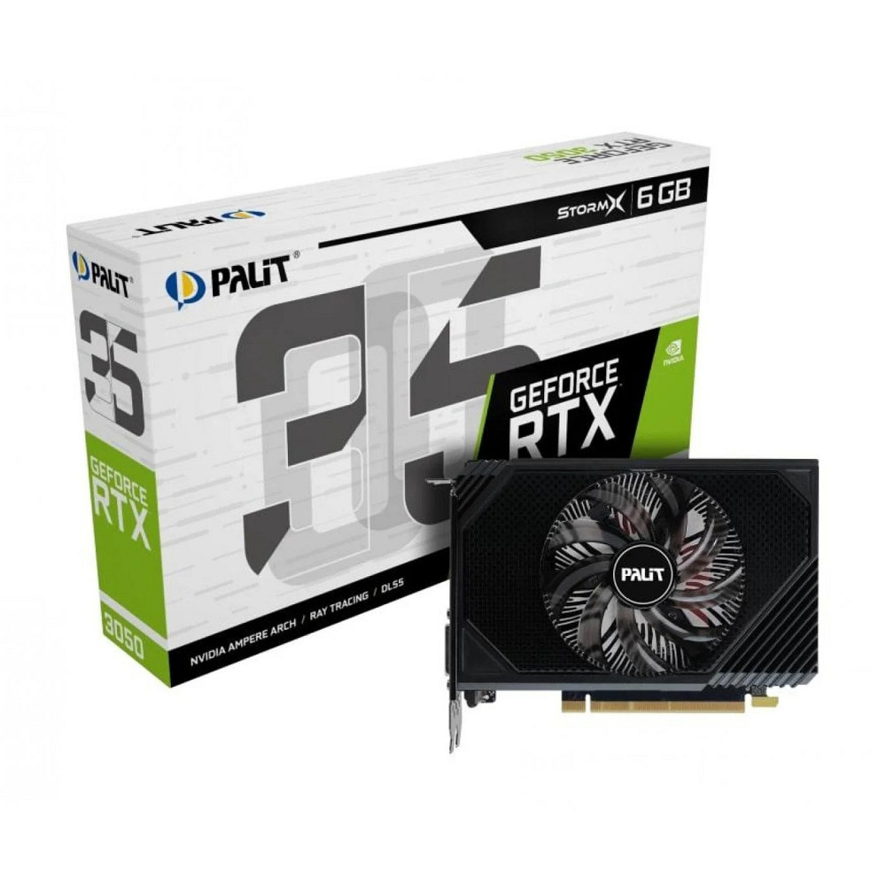 Відеокарта GF RTX 3050 6 GB GDDR6 StormX Palit (NE63050018JE-1072F) Black Харьков - изображение 7