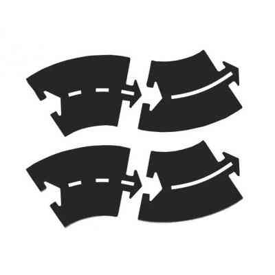 Игровой набор Waytoplay дополнительных элементов Кривые участки 4 дорожные части (061) Винница