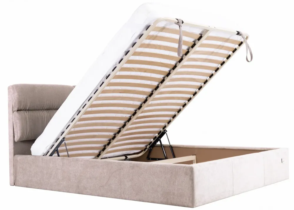 Кровать Oxford VIP 140 х 200 см Мисти Milk С дополнительной металлической цельносварной рамой Бежевый Киев - изображение 7