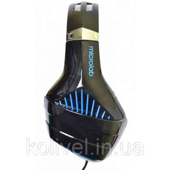 Навушники з мікрофоном Microlab G6 black+blue (G6_b+b) Киев