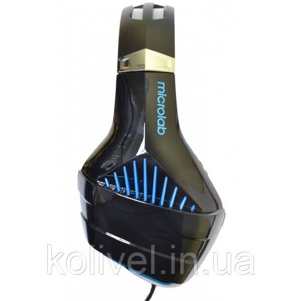 Навушники з мікрофоном Microlab G6 black+blue (G6_b+b) Київ - фото 4