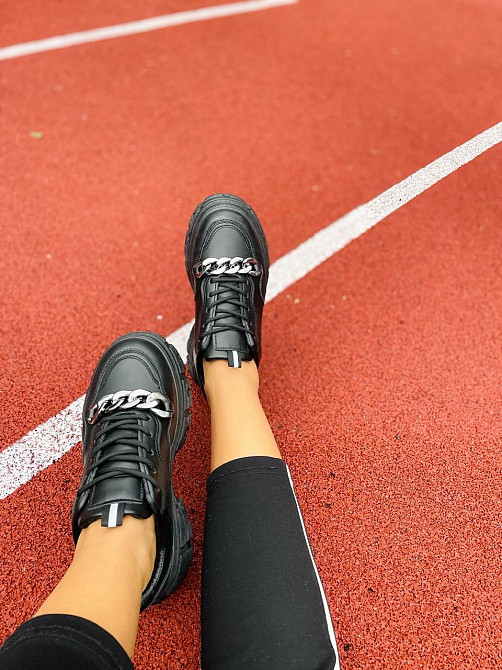 L&M Кросівки жіночі L&M 071-1 чорні (весна-осінь, еко-шкіра) (4753) Коломия - фото 2