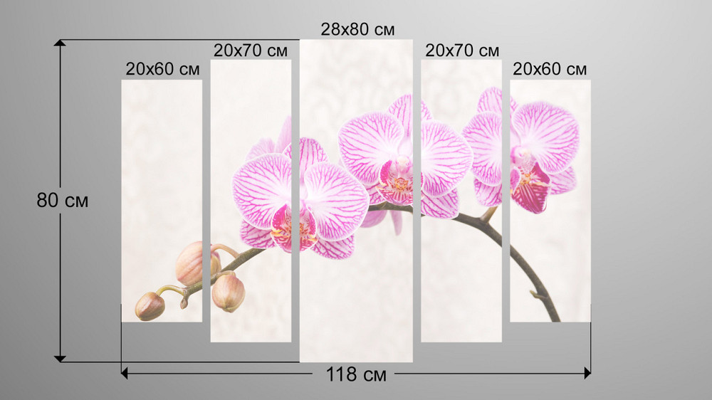 Модульная картина Орхидея Art-130_5 Киев - изображение 4