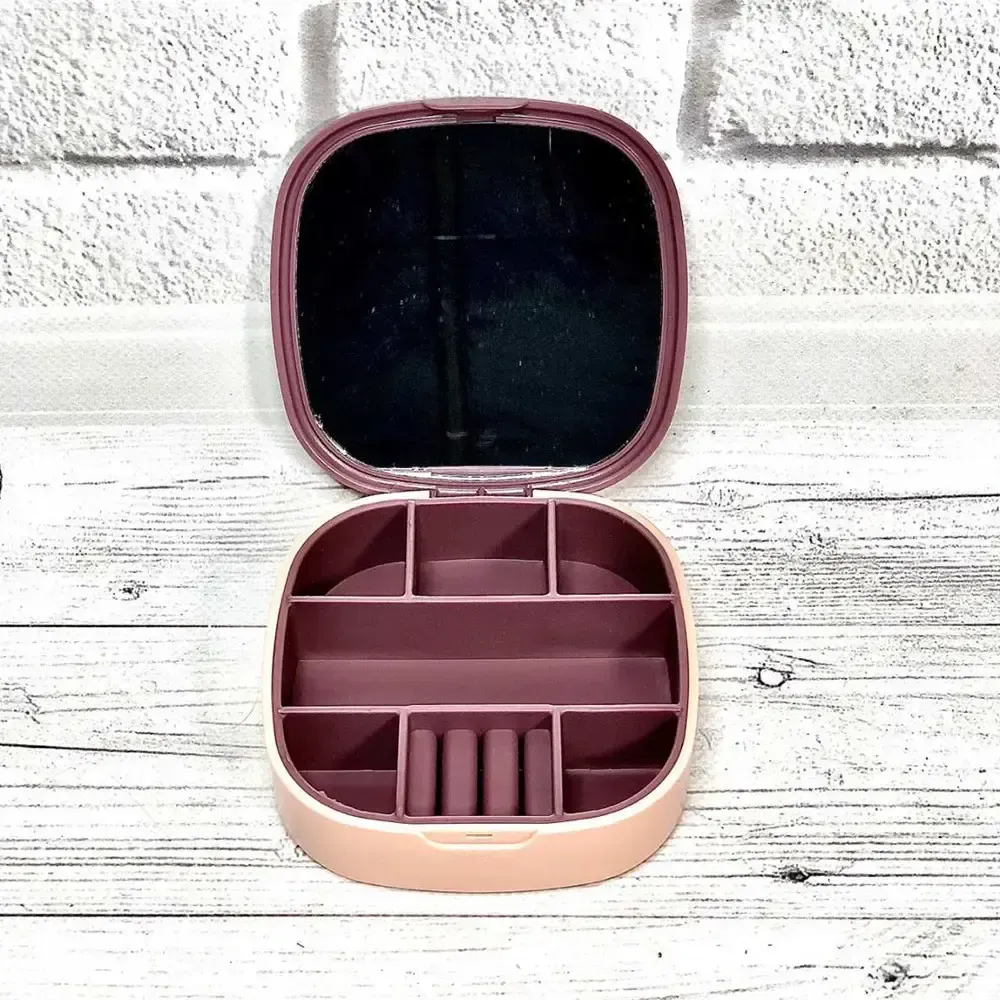 Маленькая дорожная шкатулка для украшений, мини-органайзер для украшений с зеркалом Коломия - фото 4