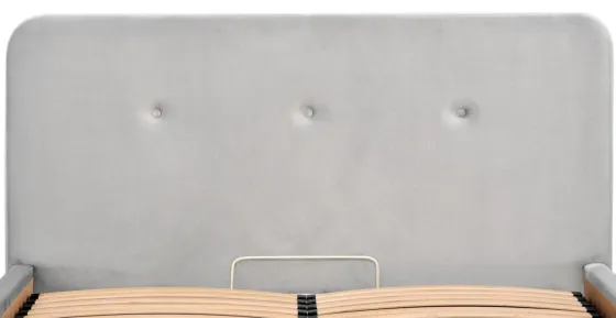 Ліжко Двоспальне Michelle VIP Wood На ніжках 160 х 200 см Monolith 84 З додатковою металевою цільнозварною рамою Сірий Київ