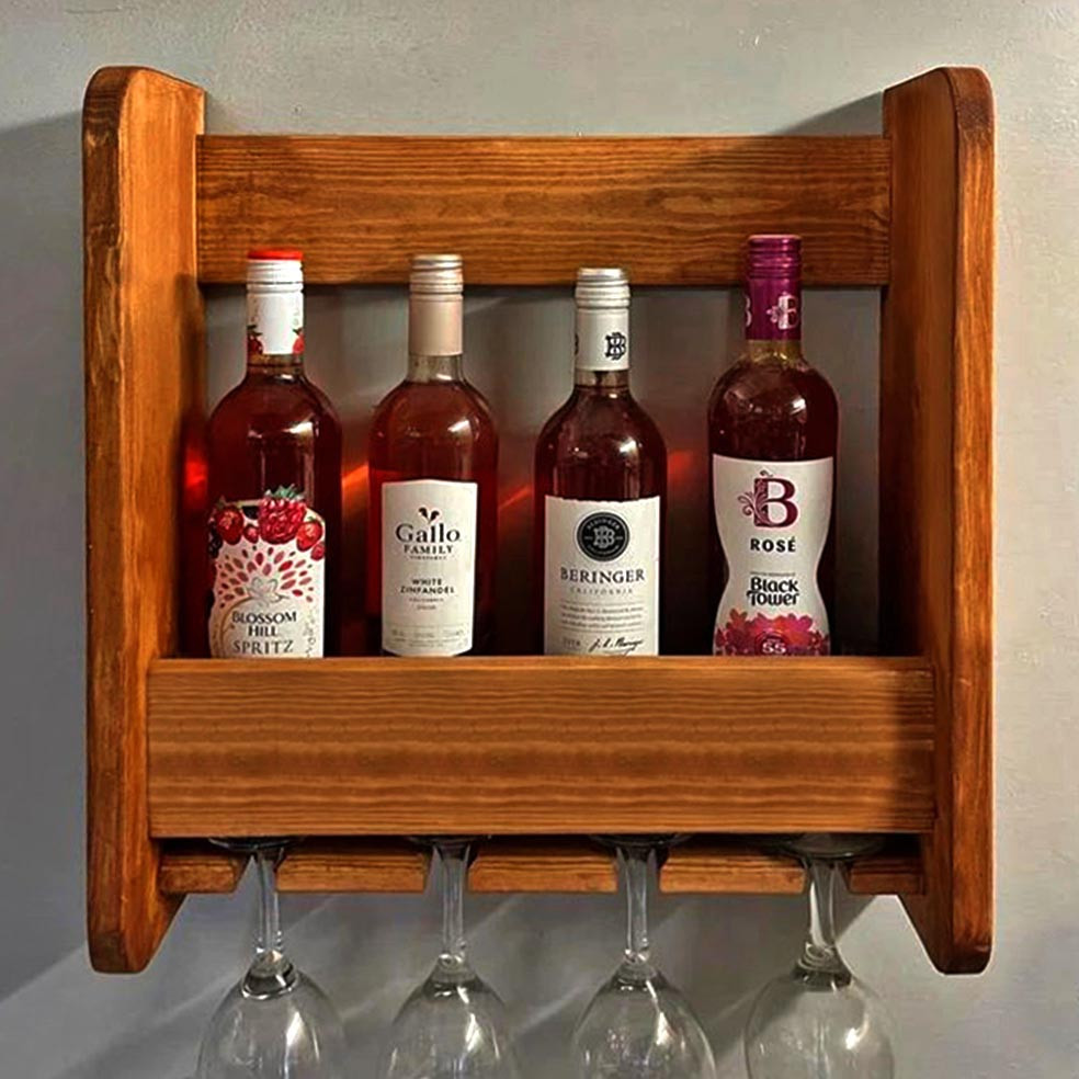 Настенная винная полка 