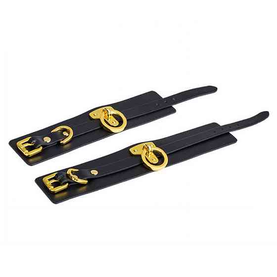 Наручники UPKO Handcuffs італійська шкіра, чорні, розмір L Sex Aura Київ