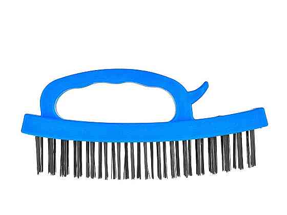 Ручна щітка дротяна "GeKo" 165 мм зі сталевих дротиків з пластиковою ручкою Стрый