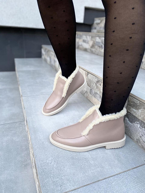 Daragani Черевики жіночі Daragani капучино натуральна шкіра зима висота 9 см (4244) Коломия - фото 2