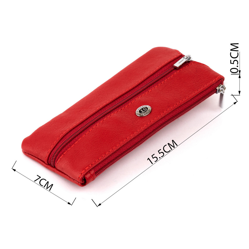 Ключница-кошелек с кармашком женская Красная (ST Leather) Киев - изображение 7