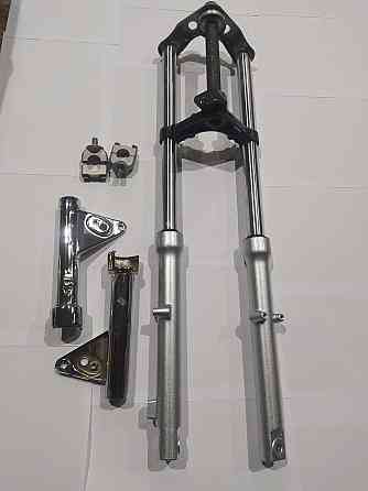 Вилка передняя гидравлическая мопед Дельта (d-27mm) (внутр. пружина) Мукачево