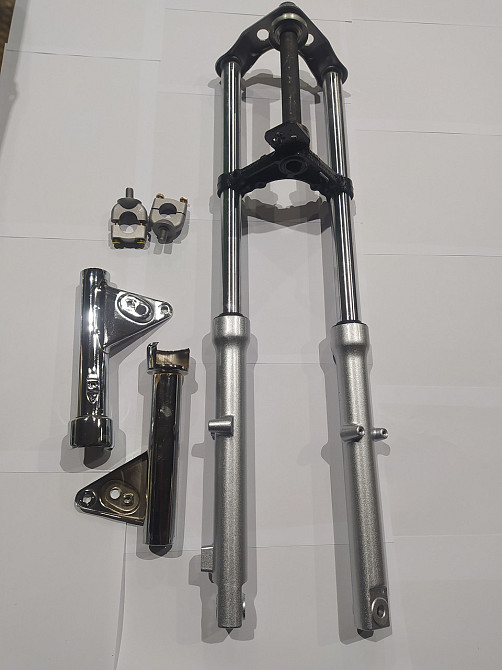 Вилка передняя гидравлическая мопед Дельта (d-27mm) (внутр. пружина) Мукачево - изображение 1