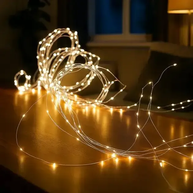 Гирлянда Конский хвост 600 LED 20 нитей длина 3 метра, желтый Коломия - фото 3