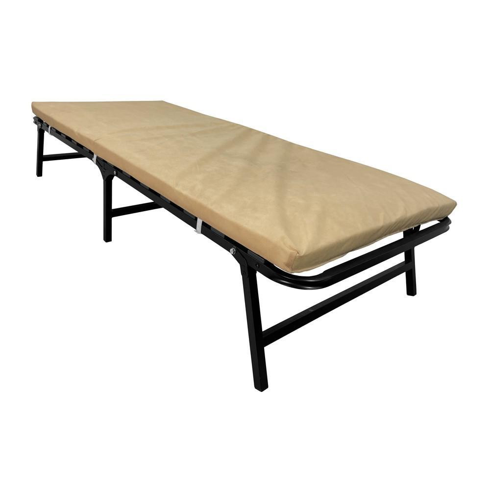 Раскладная кровать SimpleSteel 80 x 200 С ортопедическим матрасом и металлическим каркасом Бежевый Днепр - изображение 19
