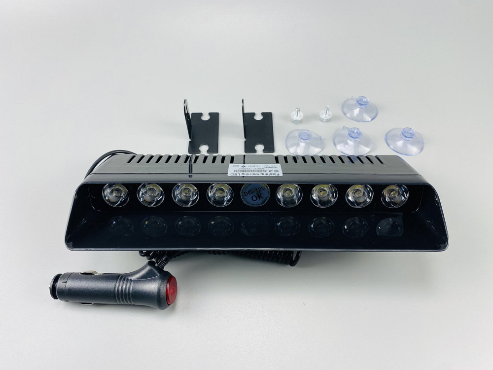 Маячок проблисковий світлодіодний білий спалах S3 (стробоскоп) 9-80V під скло автомобільна мигалка Мукачево - фото 3