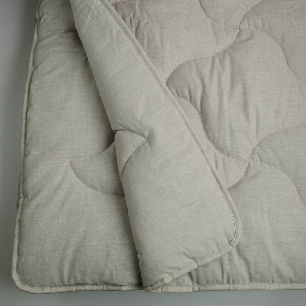 Одеяло конопляное зимнее покрытие Лен YouStar детское 110х140 см (Серый) Сумы - изображение 3