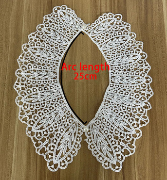 Комір мереживний нашивка білий з намистинами Київ - фото 2