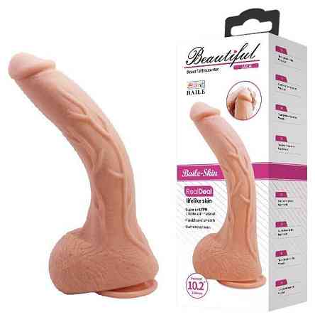 Фаллоимитатор на присоске Baile Beautiful JACK 10,2'' Flesh, BW-008039NR Sex Aura Киев