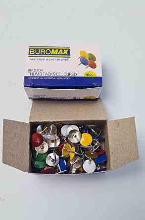 Кнопка "BUROMAX" гвоздик в карт кор 100шт (5104) (1 пачка) Харків
