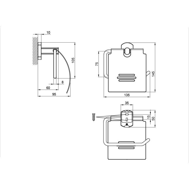 Тримач для туалетного паперу Qtap Liberty CRM 1151 Київ - фото 2