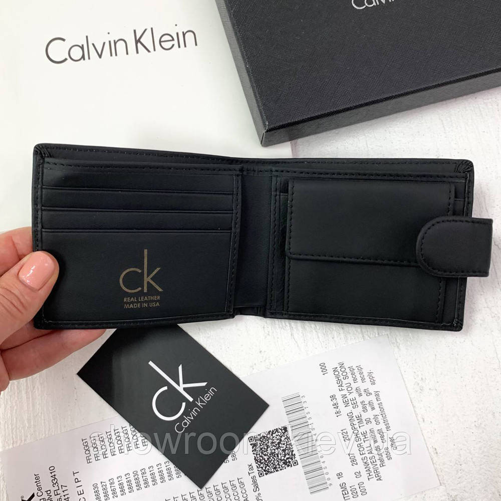 Мужское портмоне Calvin Klein из кожи в подарочном наборе (8876-2) Киев - изображение 12