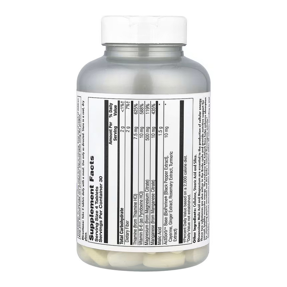 Яблочная кислота (уксус) с магнием Kal Malic Acid with Magnesium 120 таб Киев - изображение 2