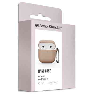 Чехол для наушников Armorstandart Hang Case для Apple AirPods 4 Pink Sand (ARM81291) Винница