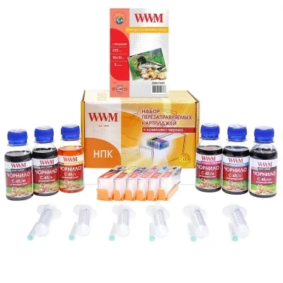 Комплект перезаправляемых картриджей WWM Canon MG7740/TS8040/9040 (RC.CLI471/6ARC) Винница - изображение 1