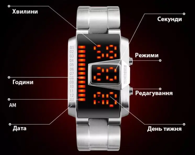 Чоловічий оригінальний годинник Skmei 1179 (Сріблястий) Вінниця - фото 5