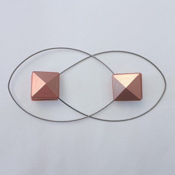 Магниты для штор и гардин Квадрат набор 2 шт Розовое золото (81-283) Киев - изображение 7