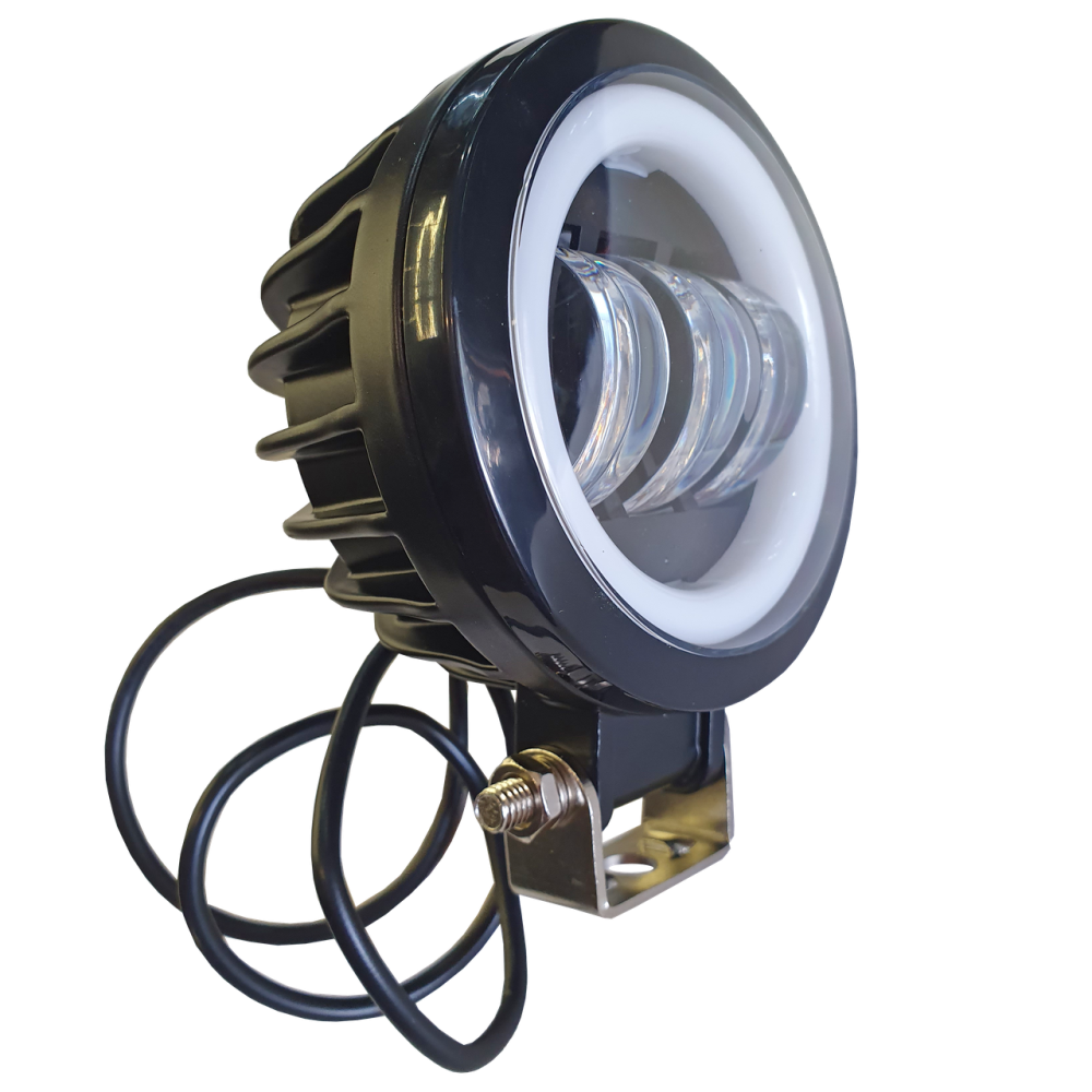 Фара світлодіодна LED противотуманная кругла 30W + LED кільце з чіткою світловий кордоном Мукачево - фото 8