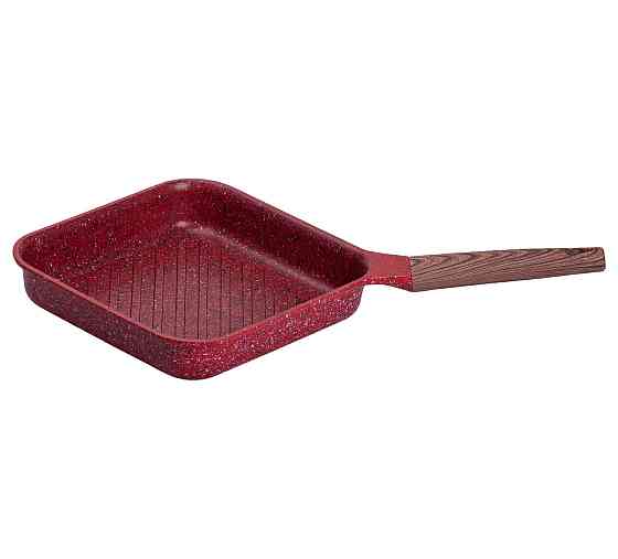 Сковорода-гриль алюминиевая, квадратная, 2,5 л, с антипригарным покрытием, 24 см MGC Red HP-4-443R Киев