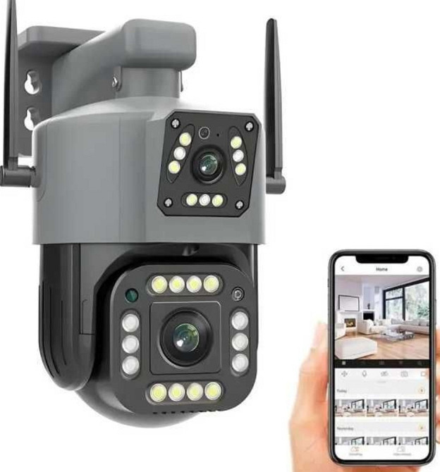 Вайфай Камера відеонагляду 8мп вулична поворотна нічна V380 SC03 wifi. Харків - фото 3