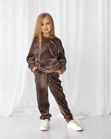 Дитячий велюровий костюм Кенгуру Коричневий 98-104 Харків