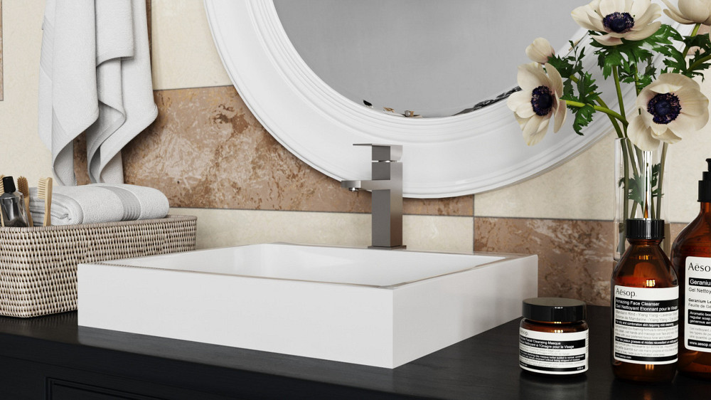 Змішувач для раковини Kroner KRP Edelstahl Kubus - ESG010 сатин Київ - фото 8