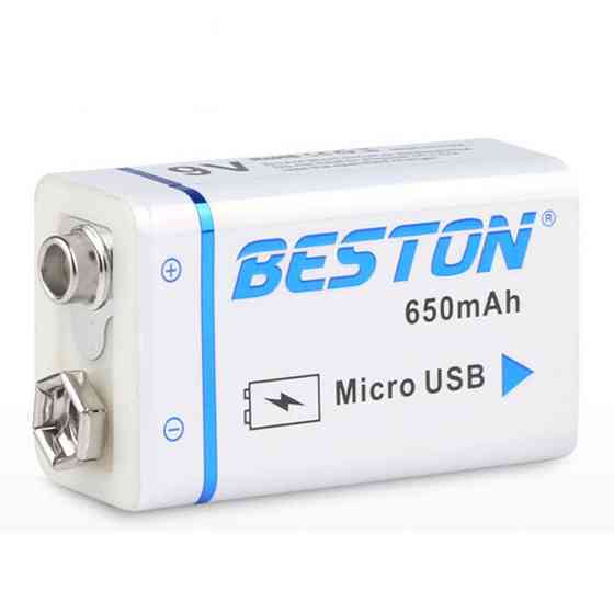 Акумулятор крона Beston 650mAh 9V Li-ion microUSB Київ